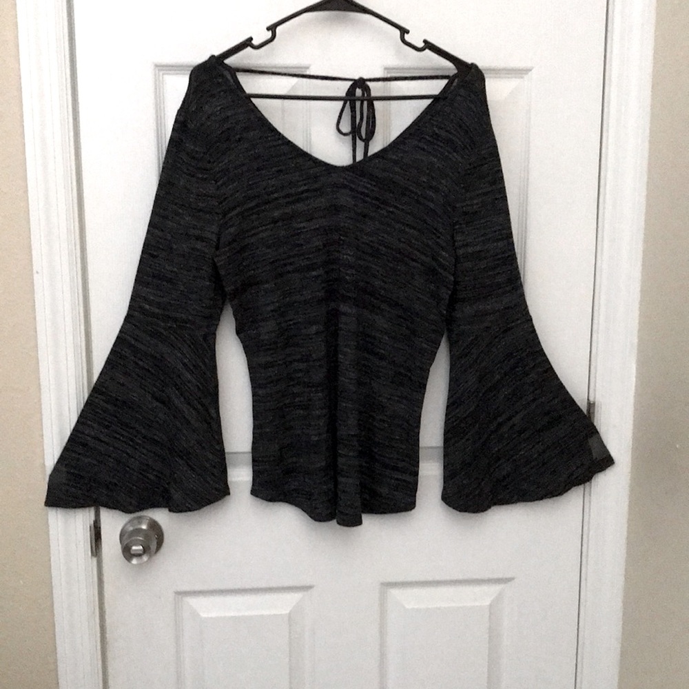 Loft grey&black off shoulder sweater Small